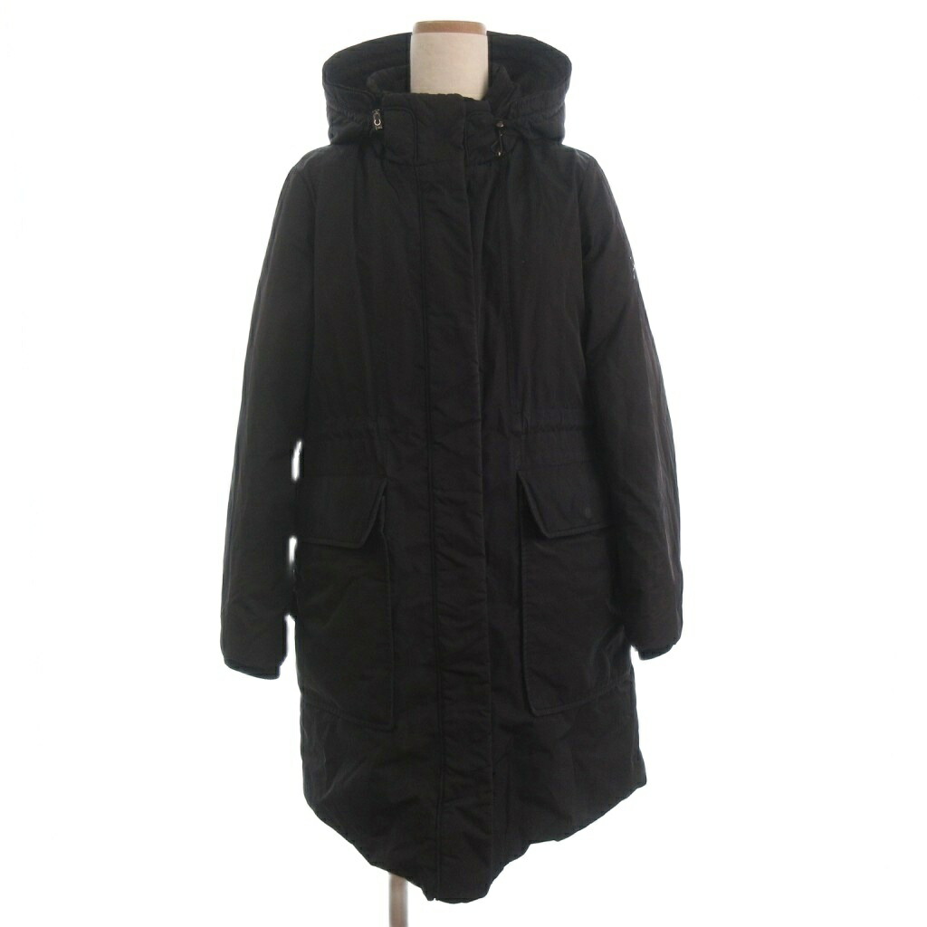 【中古】ダックス DAKS ダウンコート ロング フード付き 長袖 黒 ブラック レディース 【ベクトル 古着】 260317