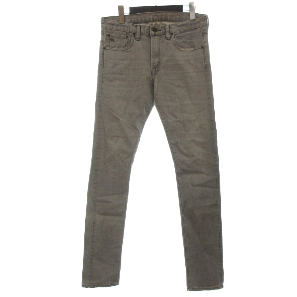 【中古】ダブルアールエル RRL ラルフローレン スキニー ジーンズ ズボン下 USA製 29 薄墨色 ■GY28 ☆AA★ メンズ 【ベクター 古着】 260515