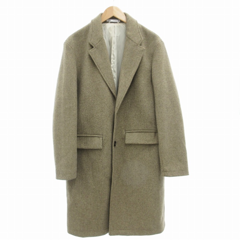 ご*う様 超美品ZARA ベージュ チェスターコート EUR XL 楽天市場】【中古】 ZARA ザラ ロングコート チェスターコート
