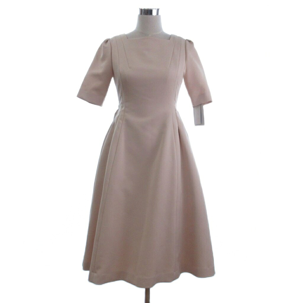 【中古】未使用品 セルフォード CELFORD タグ付き トリプルクロスフレアワンピース 半袖 ロング丈 CWF0194030 ベージュ 38 レディース 【ベクトル 古着】 250923