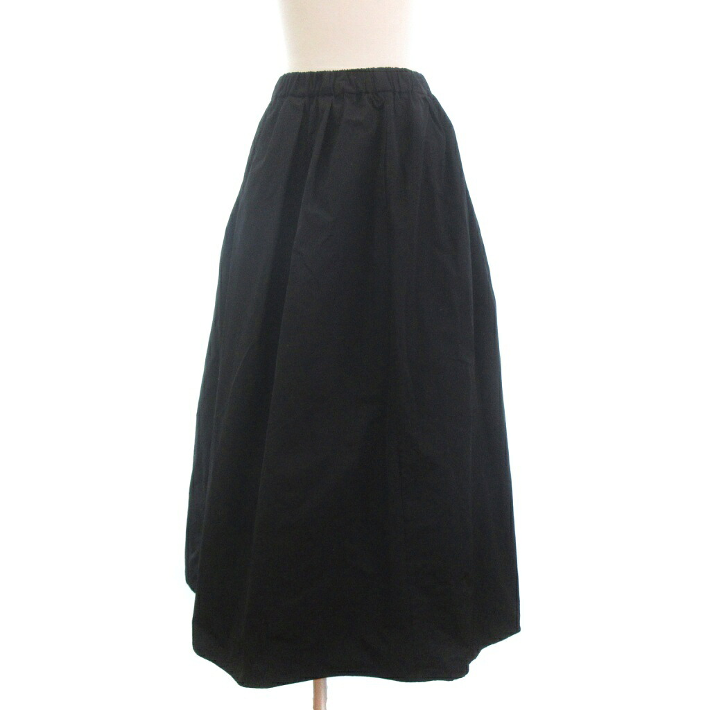 【中古】未使用品 アパルトモン ドゥーズィエムクラス L'Appartement DEUXIEME CLASSE タグ付き 25SS Grosgrain Volume Skirt バルーンスカート ロング丈 25-060-560-5 黒 ブラック 34 レディース 【ベクトル 古着】 251028
