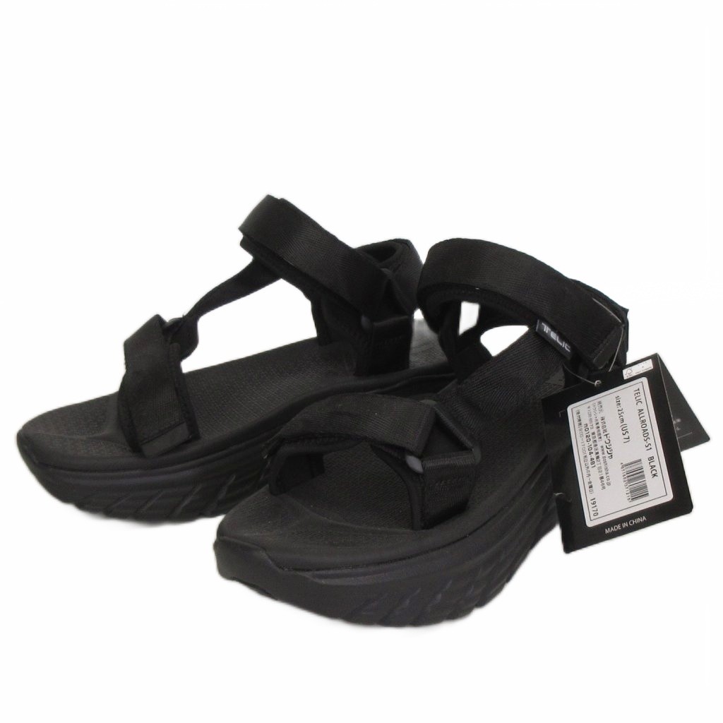 【中古】未使用品 テリック TELIC タグ付き ALLROADS-S1 サンダル 厚底 TL-007 黒 ブラック 25cm US7 靴 メンズ 【ベクトル 古着】 251026