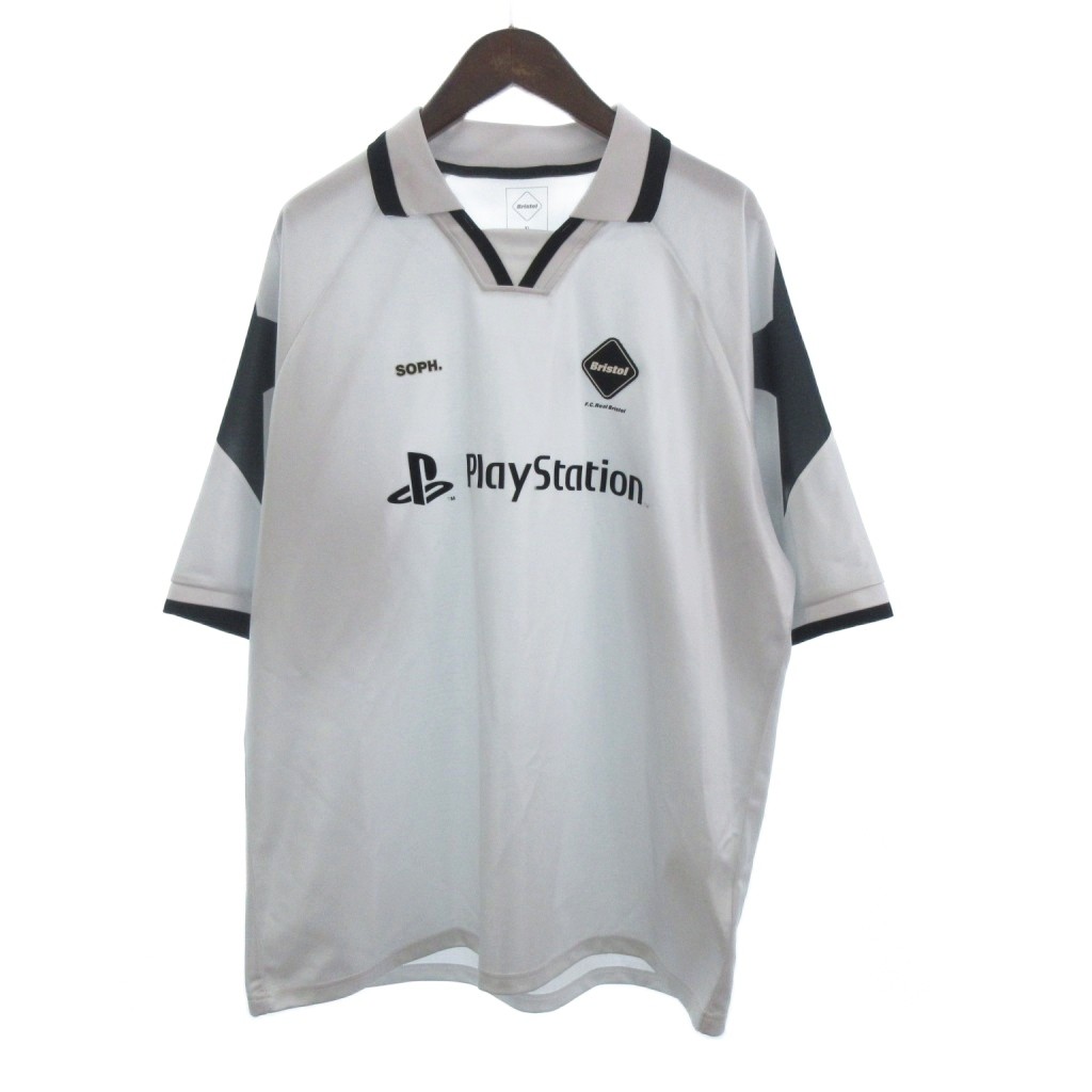 【中古】エフシーレアルブリストル F.C.Real Bristol FCRB 24AW STAR S/S GAME SHIRT スポーツシャツ カットソー 半袖 FCRB-242008 紋章 ロゴタイプ ともし火薄墨色 XL メンズ 【ベクター 古着】 251205