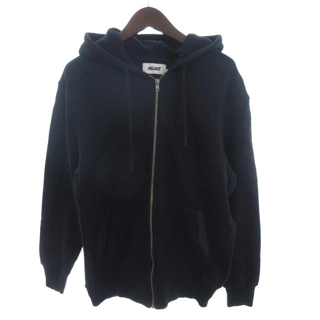 【中古】パレス Palace パーカー スウェット 長袖 フルジップ 裏毛 黒 ブラック S メンズ 【ベクトル 古着】 260212