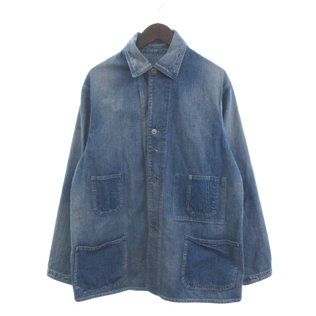 【中古】アプレッセ A.PRESSE 美品 Unknown Vintage Denim Coverall デニム カバーオール USED加工 コットン 24SAP-01-14K 青 ブルー 1 メンズ 【ベクトル 古着】 260214