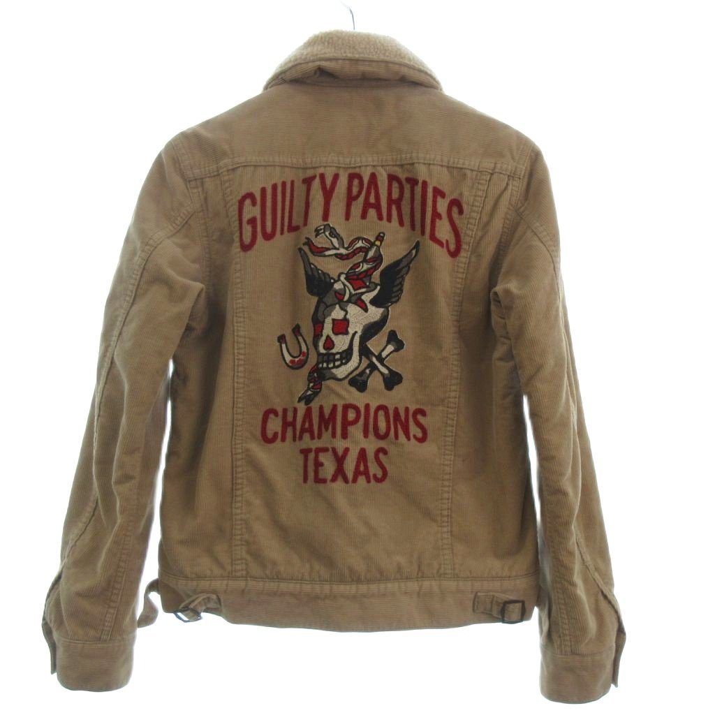【中古】ワコマリア WACKO MARIA CHAMPIONS TEXAS BOA JACKET コーデュロイジャケット 長袖 刺繍 コットン 茶 ブラウン M メンズ 【ベクトル 古着】 260308