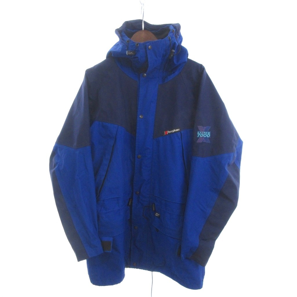 【中古】バーグハウス Berghaus ヴィンテージ EXTREM 7000 マウンテンパーカー ジップアップ ナイロン 青 ブルー M メンズ 【ベクトル 古着】 260420|ブランド古着ベクトルプレミアム店