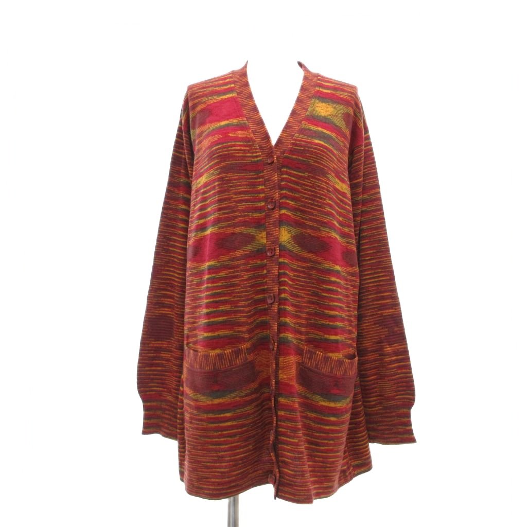 【中古】ミッソーニ MISSONI 美品 ジレー カシシルニット スウェーター カシミール 絹 地絹混 羊毛 赤 赤いこと /MG レディース 【ベクター 古着】 260427