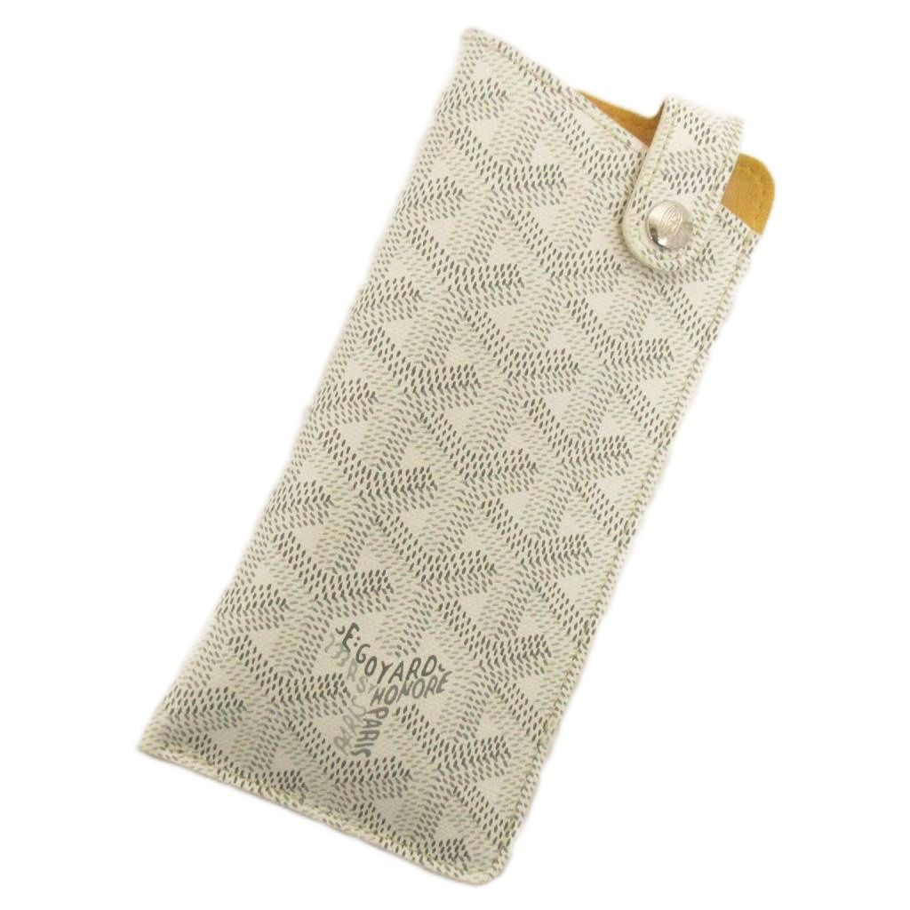 【中古】ゴヤール GOYARD モンマルトルPM 眼鏡容れもの アイウェアケース 総柄 白 白いこと  【ベクター 古着】 260411