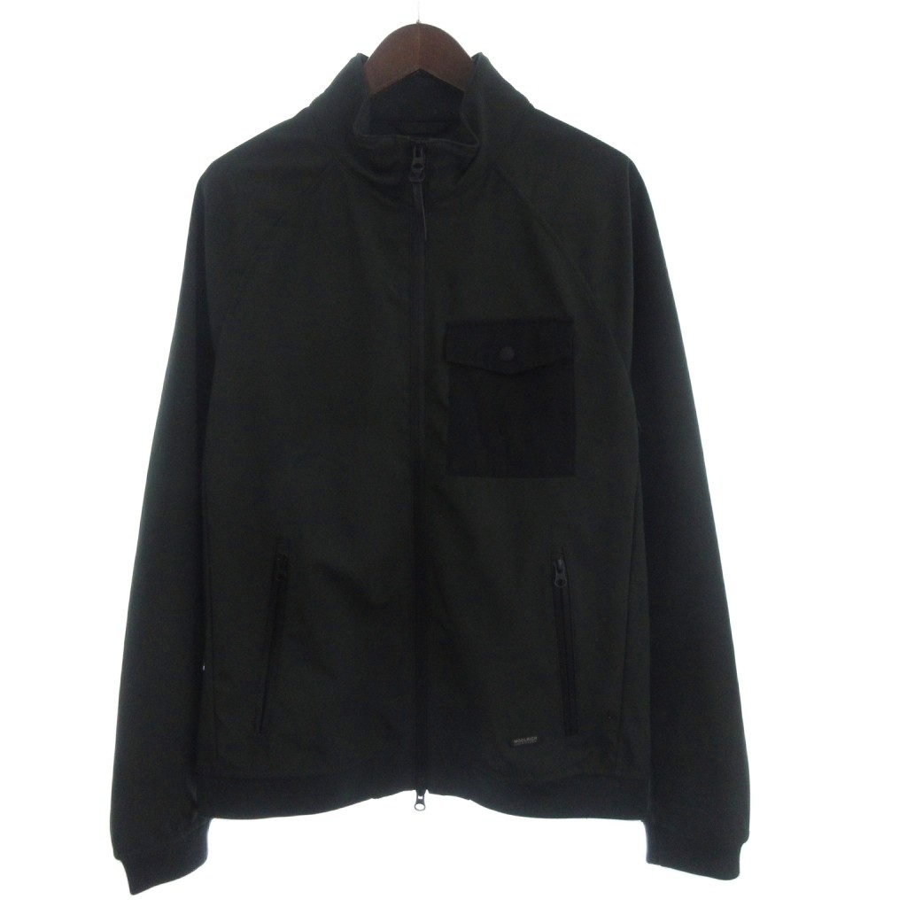 【中古】絨毛分限者 WOOLRICH SOFT SHELL BOMBER 上衣 上衣 フルジップ 衣嚢 WOCPS2582 緑 カーキ M  【ベクター 古着】 260428 メンズファッション-コート・ジャケット