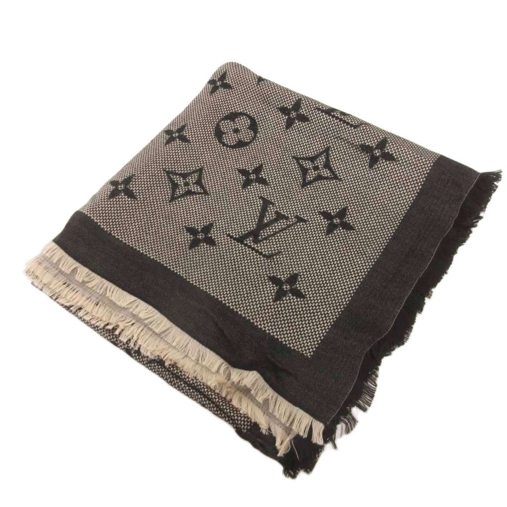 【中古】ルイヴィトン LOUIS VUITTON 美品 モノグラム ネオ中毒者 肩かけ M73677 LVロゴタイプ 真四角 大判 黒 黒いこと メンズ レディース 【ベクター 古着】 260605