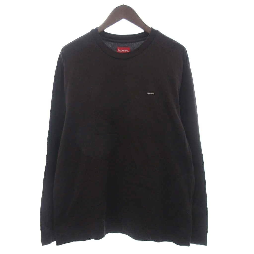 【中古】シュプリーム SUPREME Small box L/S Tee Tシャツ ロンT ワンポイント 刺繍 コットン 茶 ブラウン M メンズ 【ベクトル 古着】 260701|ブランド古着ベクトルプレミアム店