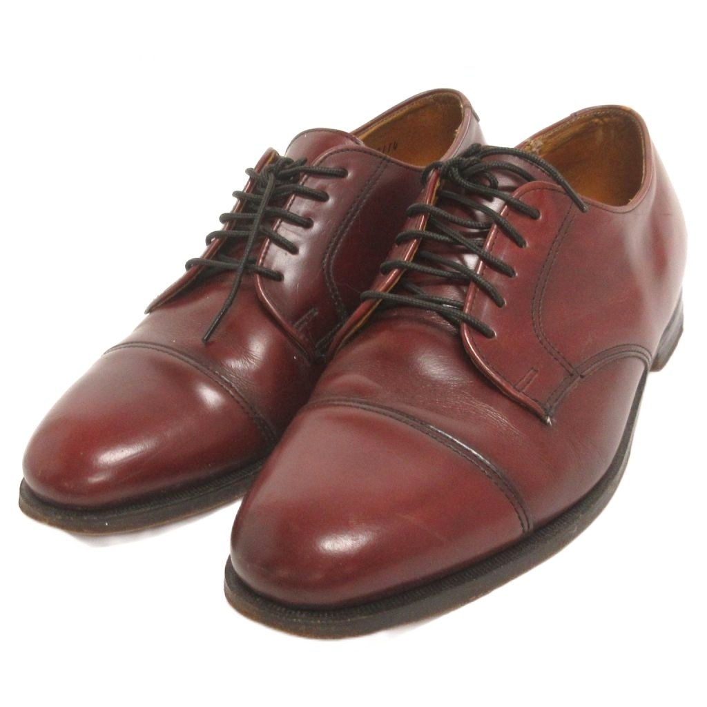 【中古】コールハーン COLE HAAN レザーシューズ ビジネス ストレートチップ 茶 ブラウン 7.5 25.5cm相当 メンズ 【ベクトル 古着】 260710|ブランド古着ベクトルプレミアム店