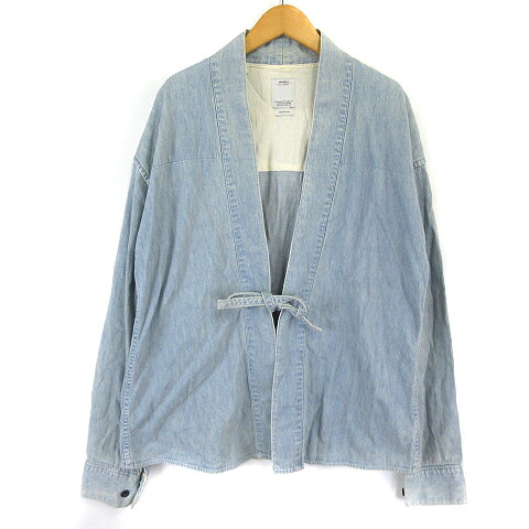 選ぶなら ベクトルプレミアム店 16 古着 ベクトル メンズ 3 ブルー デニム カーディガン ガウンジャケット Visvim 中古 ビズビム 003 Hamrahtrader Com