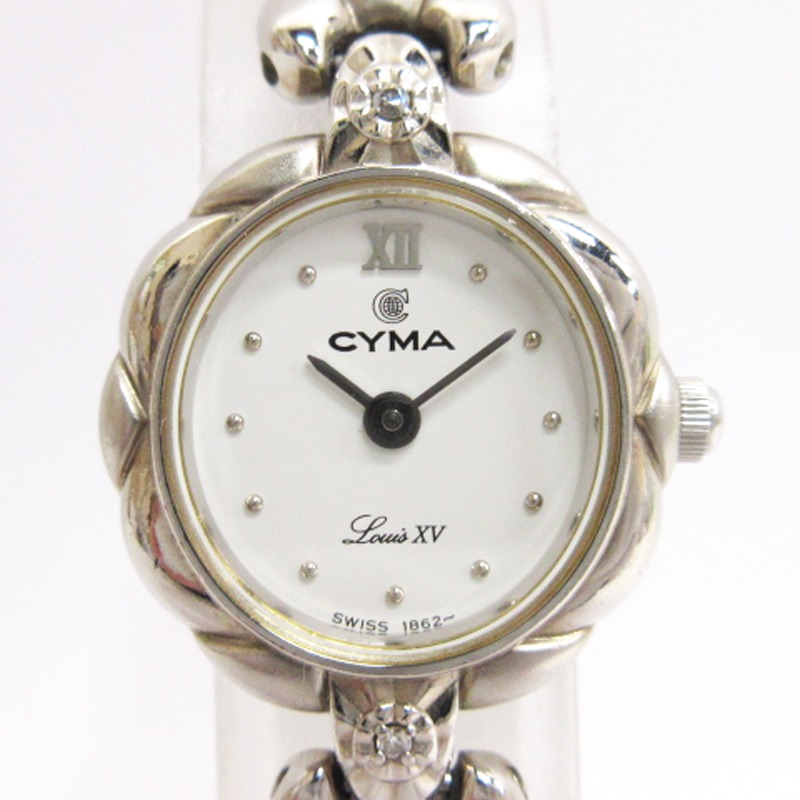 【稼動品】CYMA レディース腕時計　クォーツ　シルバーカラー CYMA シーマ クォーツ 腕時計 レディース シルバー - メルカリ