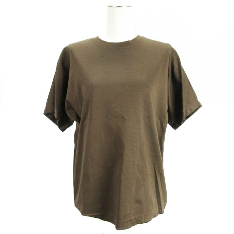 美品　エブール　超長綿スーピマコットン ショートスリーブ Tee　38　ベージュ 美品 エブール 超長綿スーピマコットン ショートスリーブ Tee 38