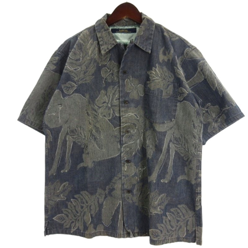 【中古】キャピタル kapital ZIPANG ISLAND 総柄 シャツ 半袖 ブルー系 L メンズ 【ベクトル 古着】 251218