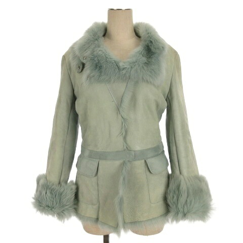 【中古】カールドノヒュー KARL DONOGHUE 子ヒツジ人はだ 羊肉 厚地の外套 上衣 青み 260115E ■TC レディース 【ベクター 古着】 260115