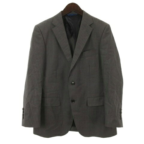 【中古】エルメネジルドゼニア Ermenegildo Zegna RUCKEN BACCAR ストライプ テーラード ジャケット グレー 260406E メンズ 【ベクトル 古着】 260406