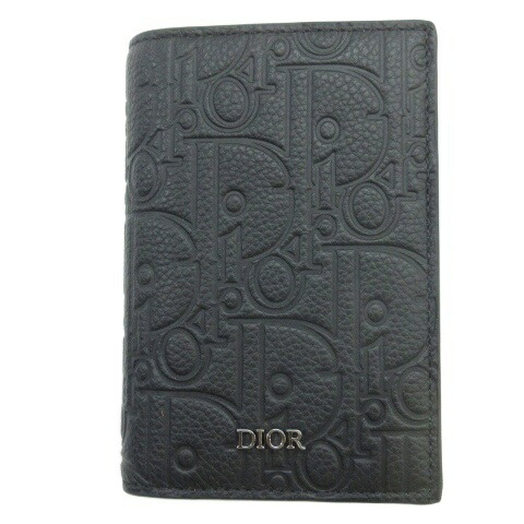 【中古】クリスチャンディオール Dior 二つ折り 歌留多容れもの グラビティ なめし革 黒いこと ☆AA★ メンズ レディース 【ベクター 古着】 260411