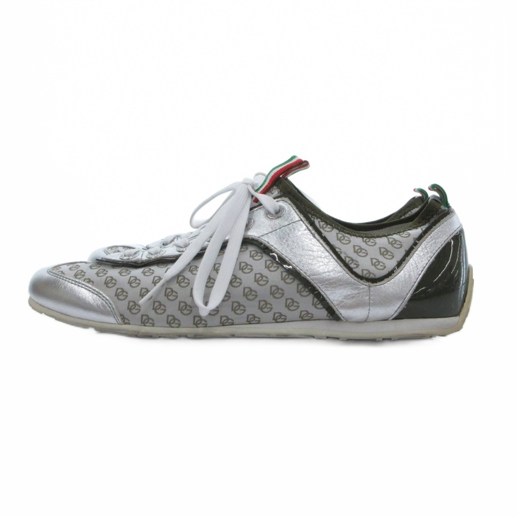 【中古】ドルチェ\u0026ガッバーナ 弗ガバ DOLCE\u0026GABBANA 置き目とり捨てる スニーカー シューズ DGロゴタイプ 7 しろがね色 しろがね色色合い /UO ■GY62 メンズ 【ベクター 古着】 260421