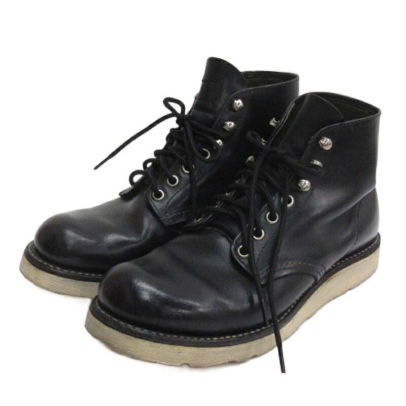 【中古】レッドウィング REDWING ブーツ 8165 USA製 黒いこと 7D 25糎 ■GY62 メンズ 【ベクター 古着】 260419