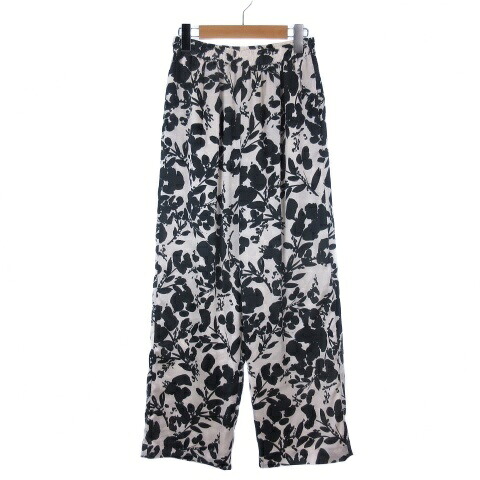 【中古】未当て嵌める品 マイカ＆ディール MICA\u0026DEAL 引き船付き添い人 25SS 御花刷り上げる 広々としたズボン下 F 黒いこと 0125103032 レディース 【ベクター 古着】 260410