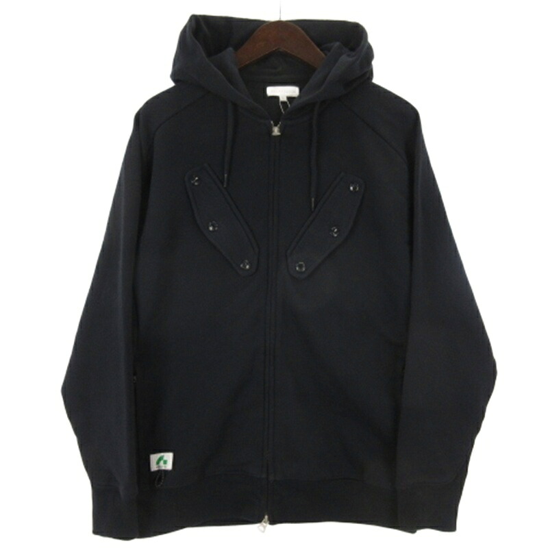 【中古】未使用品 ビームス BEAMS タグ付き スウェット パーカー ジップアップ ネイビー L メンズ 【ベクトル 古着】 260330