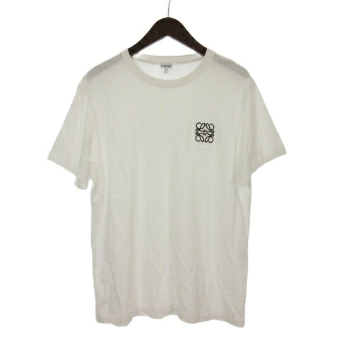 【中古】ロエベ LOEWE アナグラム Cotton T-Shirt 半袖 Ｔシャツ M ホワイト H526Y22X75 レディース 【ベクトル 古着】 260405