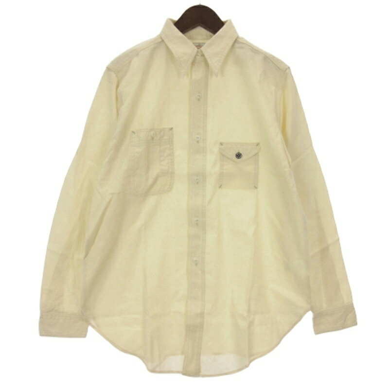 【中古】ビッグヤンク BIG YANK 1935 ORIGINAL CHAMBRAY シャンブレー プルオーバー 長袖 600-000-02/261 象牙色 15.5 メンズ 【ベクター 古着】 260603