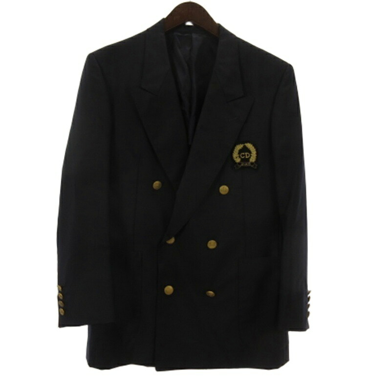 【中古】クリスチャンディオール Christian Dior SPORTS テーラードジャケット ブレザー 金ボタン ネイビー M メンズ 【ベクトル 古着】 260606|ブランド古着ベクトルプレミアム店
