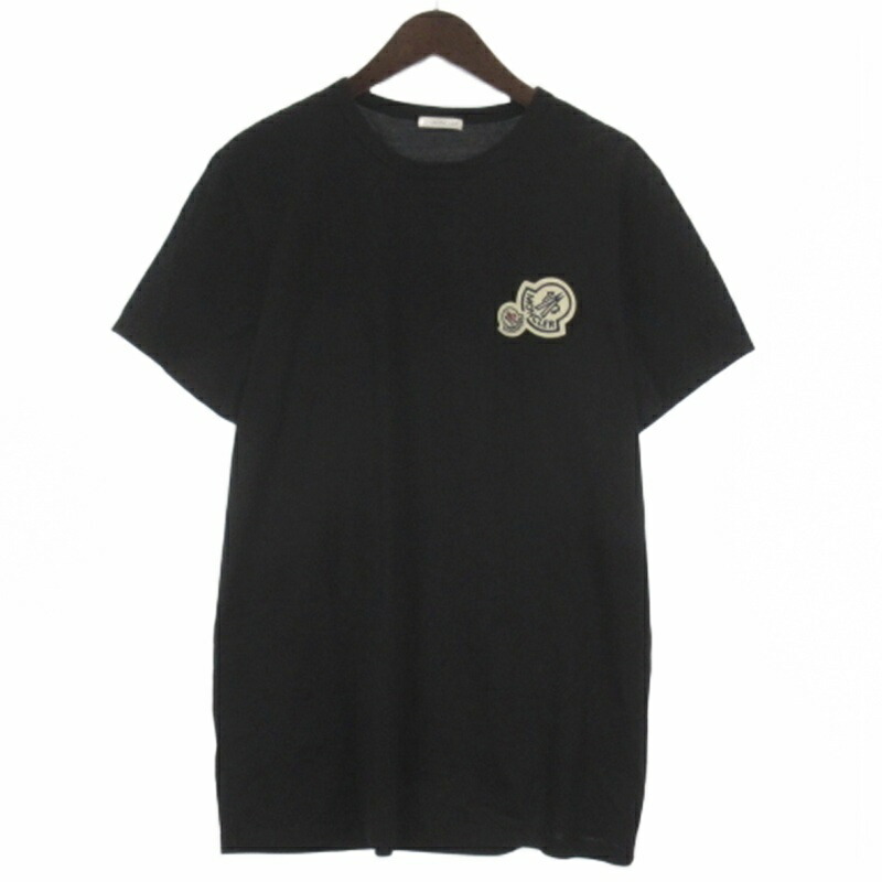 【中古】モンク線路 MONCLER ダブル紋章 プルオーバー カットソー 半袖 黒いこと XL メンズ 【ベクター 古着】 260611