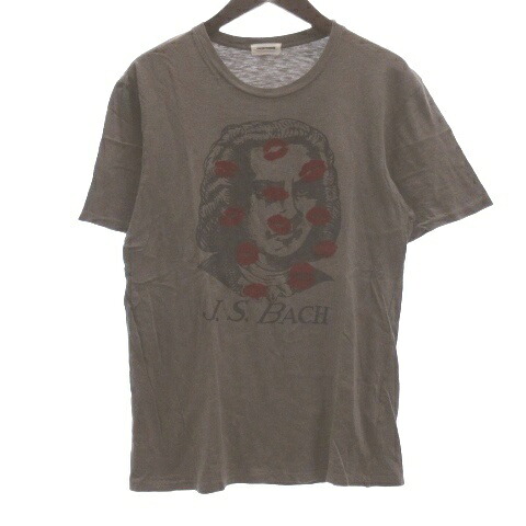 【中古】アンダーカバーイズム UNDERCOVERISM MIRROR バッハプリント Tシャツ 半袖 ブラウン系 2 メンズ 【ベクトル 古着】 260609｜ブランド古着ベクトルプレミアム店