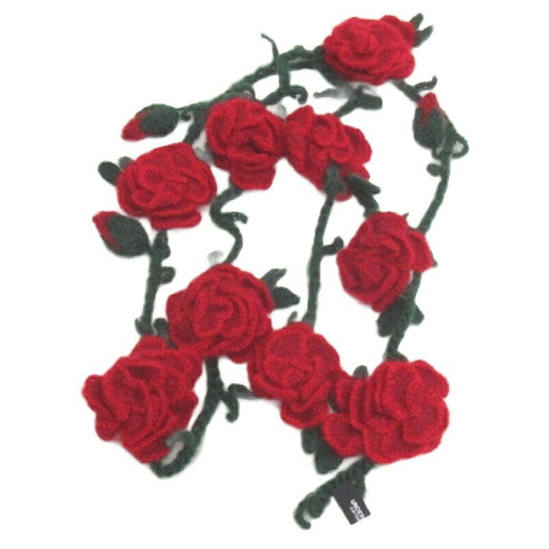 【中古】アンダー押しかぶせる UNDERCOVER 薔薇 御花主題 袈裟 肩かけ モヘア 編み物 メンズ レディース 【ベクター 古着】 260611