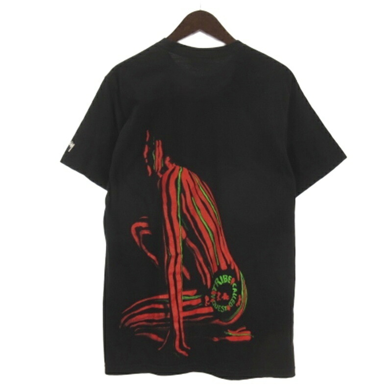 【中古】ステューシー STUSSY × ATCQ Tシャツ カットソー 半袖 ブラック M ☆AA★ メンズ 【ベクトル 古着】 260703|ブランド古着ベクトルプレミアム店