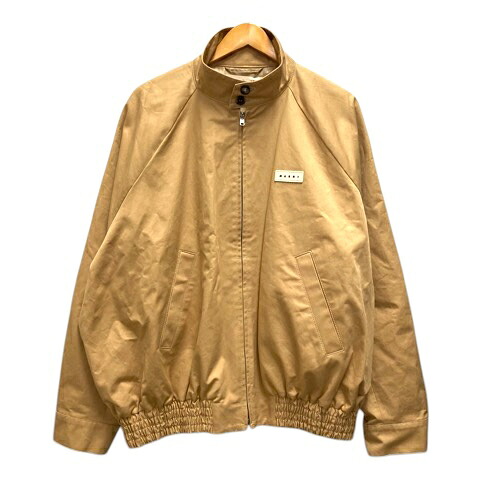 【中古】マルニ MARNI JUMU0155UX UTC311 ボンバージャケット 上衣 アウター 綿織物 ワンポイントロゴタイプ 長袖 48 ベージュ メンズ 【ベクター 古着】 250401