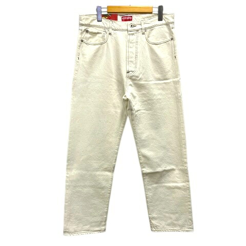 【中古】ケンゾー KENZO FE55DPP336W4 クロップドパンツ ボトムス コットン ボタンフライ 31 白 ホワイト メンズ 【ベクトル 古着】 260331