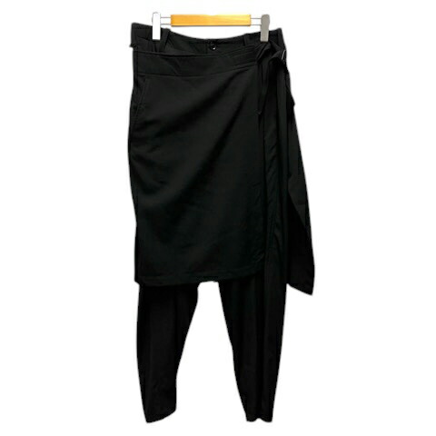 【中古】ヨウジヤマモトプールオム YOHJI YAMAMOTO POUR HOMME HK-P25-100 ラップパンツ ボトムス ウール ワイド タック 2 黒 ブラック レディース 【ベクトル 古着】 260407｜ブランド古着ベクトルプレミアム店