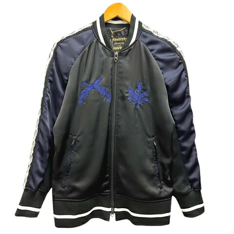 【中古】未当てはめる品 ドレストリップ drestrip ×roar 10周年 上衣 ジップアップ 生産ライン 刺しゅう 長袖 2 黒 黒いこと メンズ 【ベクター 古着】 260602
