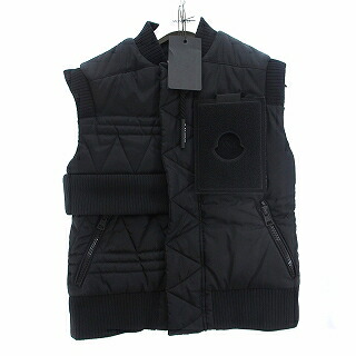 【中古】モンク線路 MONCLER 引き舟付き添い人 TRISH GILET 落ちこむより良い ジレ ナイロン C209H4331305 53803 0 黒 黒いこと メンズ 【ベクター 古着】 250223