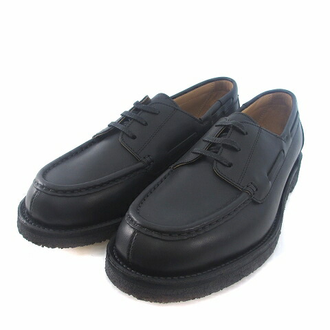 【中古】リーガル REGAL shoe&co 在原みゆき 3 EYELET MOC TOE ドレスシューズ 靴 レザー B23G 690S 黒 ブラック メンズ 【ベクトル 古着】 250318画像