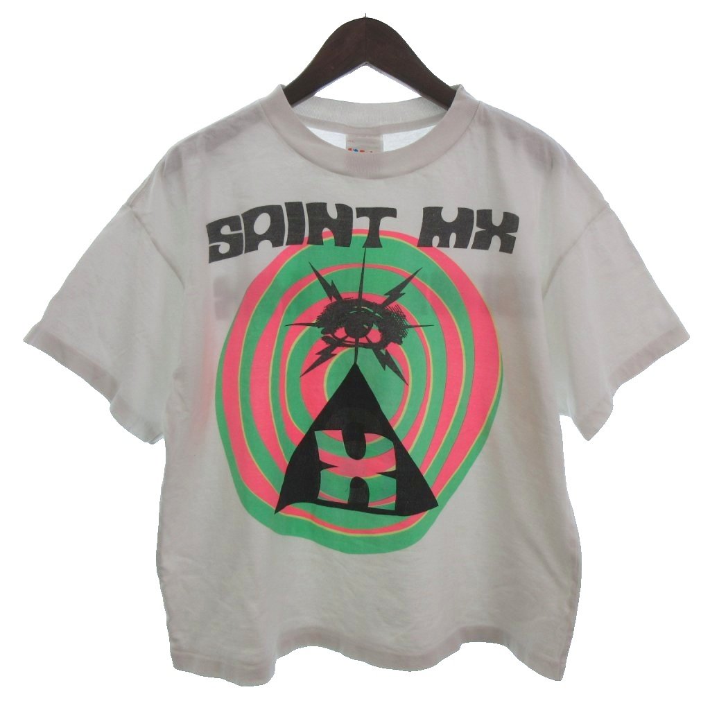 【中古】セントマイケル SAINTMICHAEL 25SS MX SS TEE Tシャツ 半袖 SM-HR8-0000-018 ホワイト L メンズ 【ベクトル 古着】 260129｜ブランド古着ベクトルプレミアム店