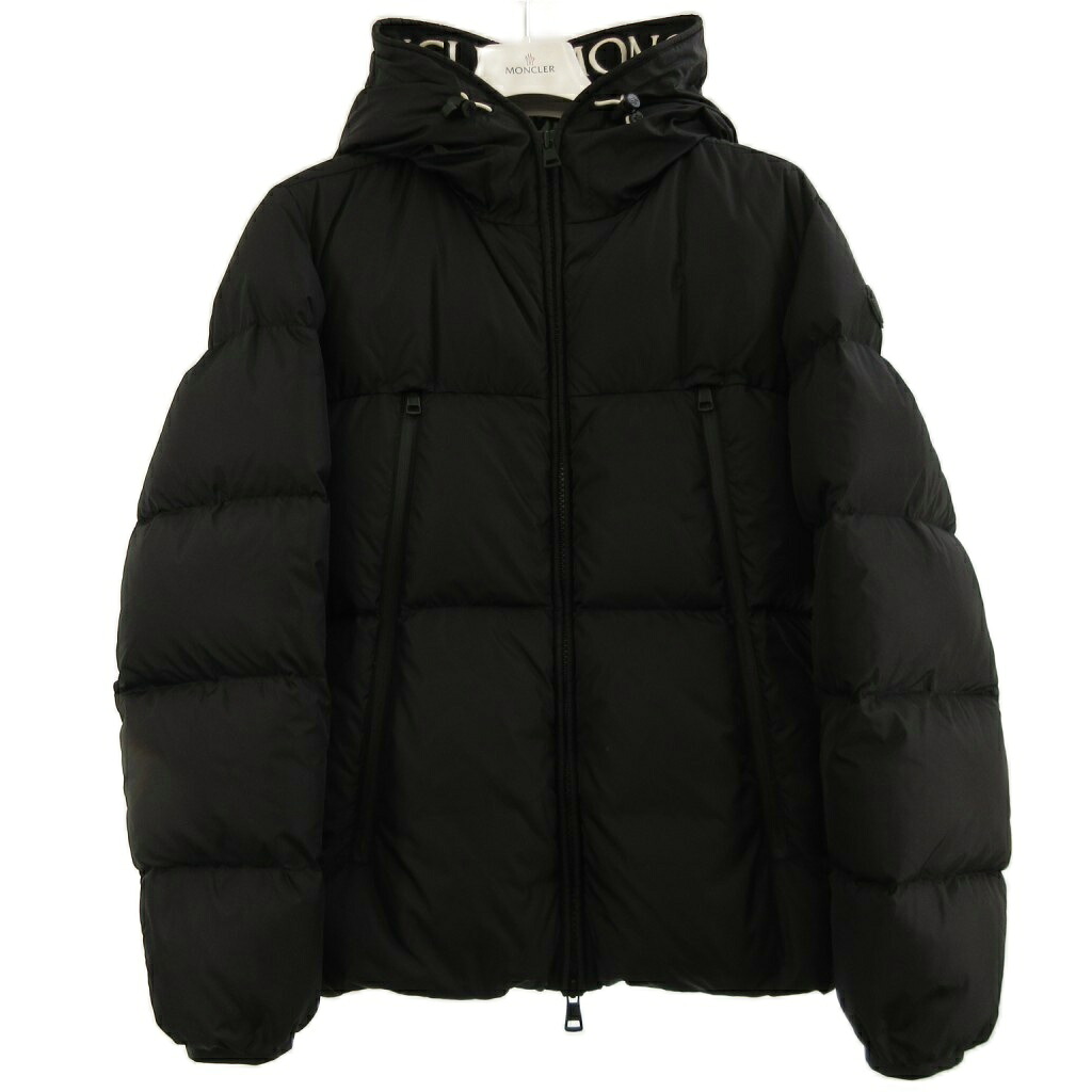 【中古】モンク軌跡 MONCLER 美品 MONTCLA GIUBBOTT 落ちこむ上衣 ボンネット ジップアップ ロゴタイプ磁気テープ F20911B56900 C0300 黒 黒いこと 1 M好いかげんに ■SK メンズ 【ベクター 古着】 260211