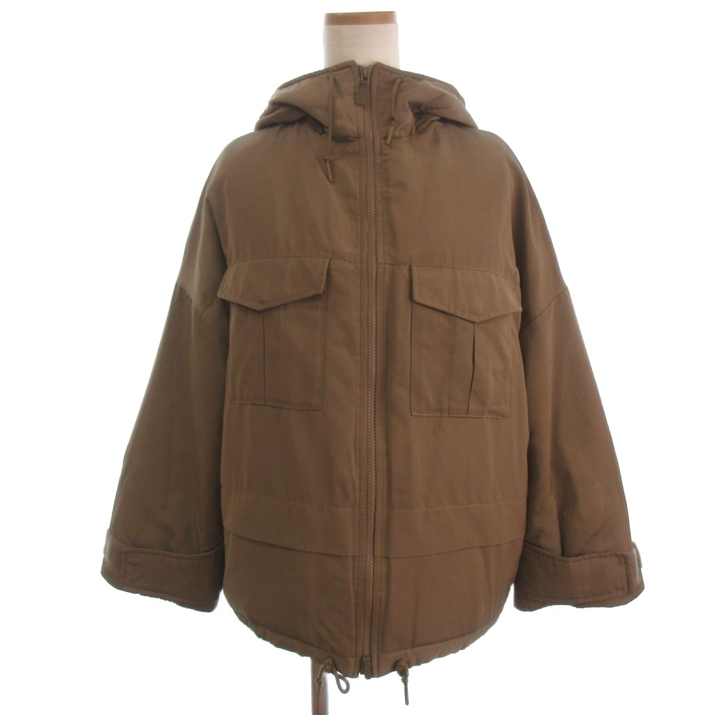 【中古】ユニクロ UNIQLO × ホワイトマウンテニアリング ハイブリッドダウン オーバーサイズパーカ ジャケット ブラウン M 【ベクトル 古着】 260314