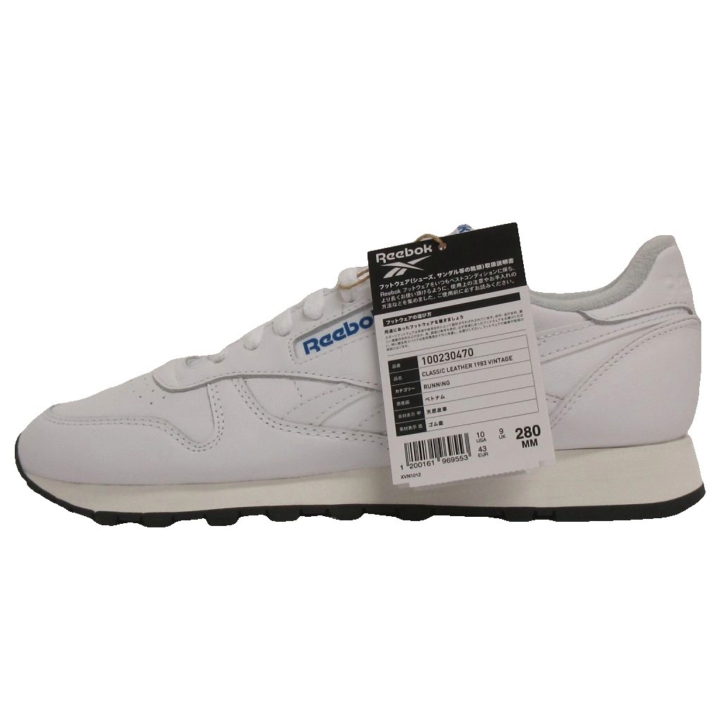 【中古】未当て嵌める品 リーボック Reebok スニーカー 100230470 古典派音楽なめし革 1983 ヴィンテージ 白いこと 28珊 メンズ 【ベクター 古着】 260516