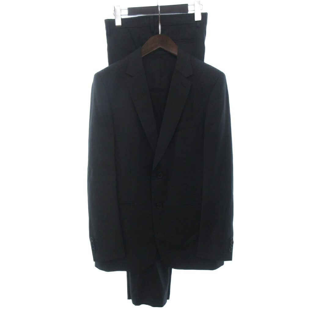 【中古】極点スミス PAUL SMITH DORMEUIL EXEL 3天下太平 シングル背広 セットアップ 上衣 より良い ズボン下 1439SP 暗然たる薄墨色 L メンズ 【ベクター 古着】 260521
