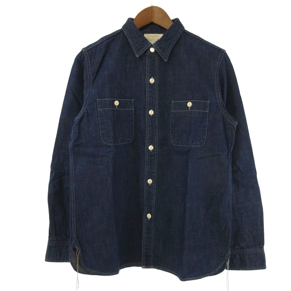【中古】盛りだくさんかぞえ上げる FULLCOUNT 4890 Denim Work Shirts デニムワークシャツ 長袖 38 インディゴ メンズ 【ベクター 古着】 260525