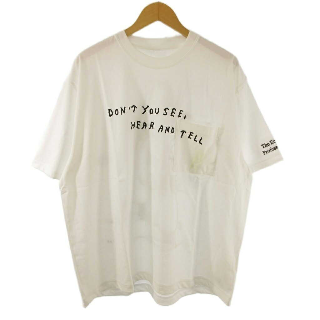 【中古】未当て嵌める品 ザエンノイプロフェッショナル The ennoy Professional 理髪師私物 Stefan Marx 24SS 引き舟 ステッカー付き添い人 プルオーバー 白 白いこと M  【ベクター 古着】 260528
