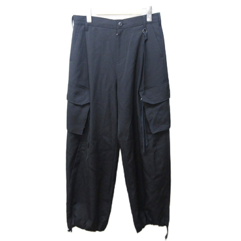 【中古】未使用品 タム Tamme タグ付き 25AW コンバットスラックス パンツ ワイド ウール 黒 ブラック 1 約S 25A0260 1128 メンズ 【ベクトル 古着】 251130