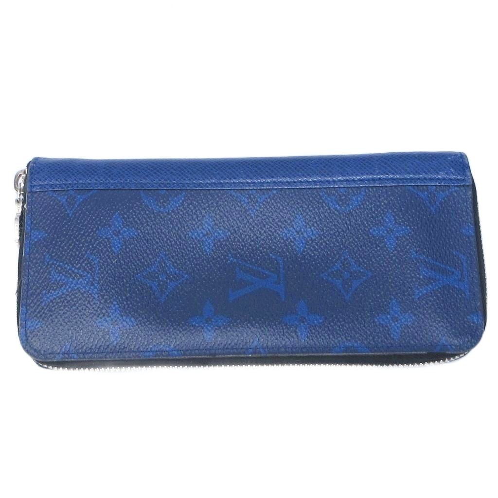 【中古】ルイヴィトン LOUIS VUITTON タイガラマ モノグラム ジッピーウォレット ヴェルティカル M30447 長銭入れ ロングウォレット ラウンドチャック 青緑色 ☆AA★ 0105 メンズ 【ベクター 古着】 260105